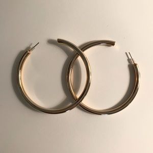 Halogen Large Tube Hoop Earrings